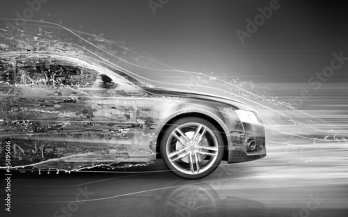 Illustration: car abstract concept car abstract concept