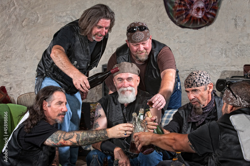 Photo: Gang Members Toasting Gang Members Toasting