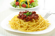 home made spaghetti with  bolognese