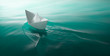 paper boat sailing