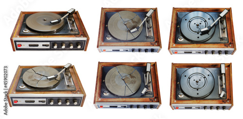Photo: old record-player set old record-player set