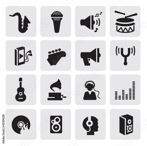 Vector: music icons music icons