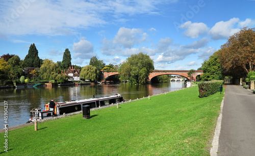 Photo: Autumn on the River Thames in Berkshire, England Autumn on the River Thames in Berkshire, England