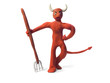 clay illustration devil