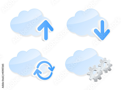 Vector: Cloud icons. Vector illustration Cloud icons. Vector illustration