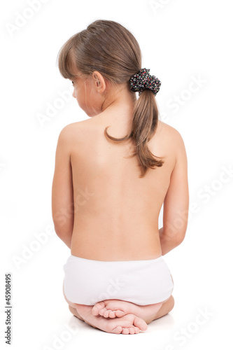 Photo: Nude girl sitting back to us Nude girl sitting back to us