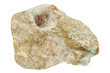 Crystal of a red ruby in rock