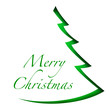 Illustration: Christmas tree isolated on white Christmas tree isolated on white