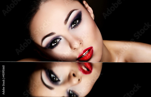 Photo: glamour fashion sexy female with bright makeup glamour fashion sexy female with bright makeup
