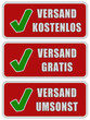 3 CB-Sticker rot oc VERSAND - KOSTENLOS - GRATIS - UMSONST