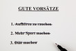 Foto: Gute Vorsätze Gute Vorsätze