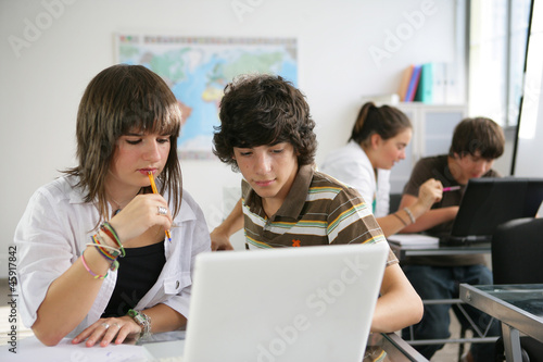 Photo: pupils studying in a classroom pupils studying in a classroom