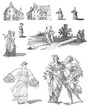 Country women set illustration