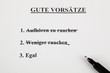 Foto: Gute Vorsätze Gute Vorsätze