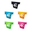 Symbole vectoriel papier origami Euro