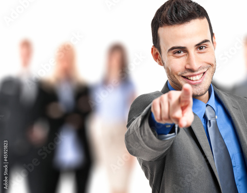 Photo: Businessman pointing at you Businessman pointing at you