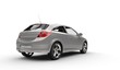 Silver Compact Car Back Side