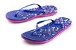 Pair of blue flip flops