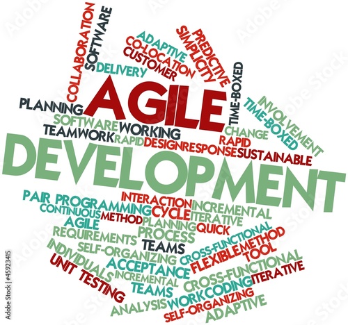 Illustration: Word cloud for Agile Development Word cloud for Agile Development