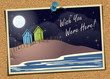 Beach Postcard On Corkboard 2