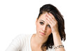 Photo: Emotional portrait of a sad looking brunette. Emotional portrait of a sad looking brunette.