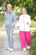 Elderly couple jogging