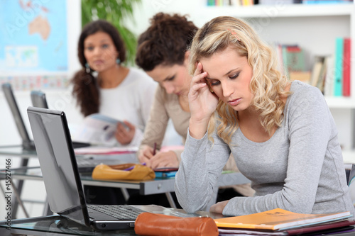 Photo: thoughtful student thoughtful student