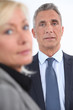 Older business couple