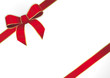 rotes Geschenkband