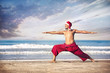 Christmas yoga on the beach