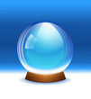 Vector empty transparent snow globe. Layered.