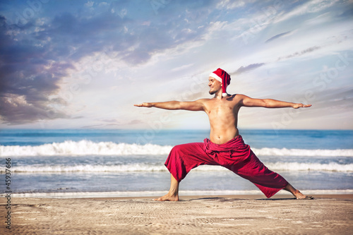 Photo: Christmas yoga on the beach Christmas yoga on the beach