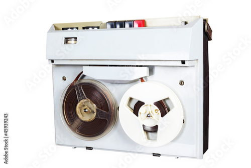 Photo: reel tape recorder on table reel tape recorder on table