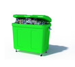colored trash recycling bin illustration