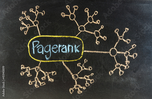 Photo: EDGERANK CONCEPT handwritten with chalk on a blackboard EDGERANK CONCEPT handwritten with chalk on a blackboard