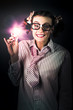 Bright And Nerdy Business Woman With Smart Idea