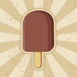 Chocolate ice cream stick