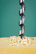 Drilling in wood