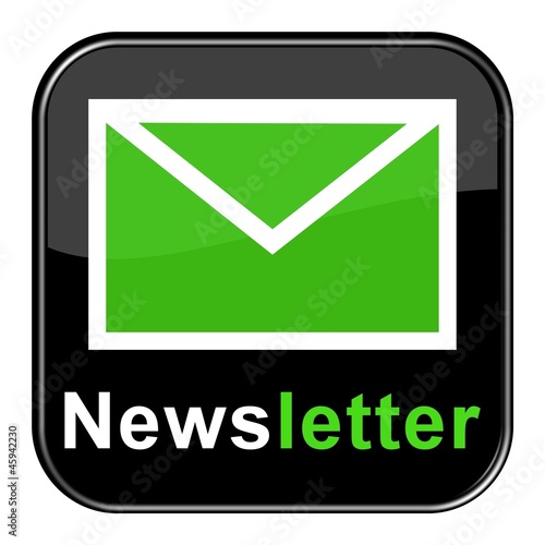 Illustration: Glossy Button - Newsletter schwarz grün Glossy Button - Newsletter schwarz grün