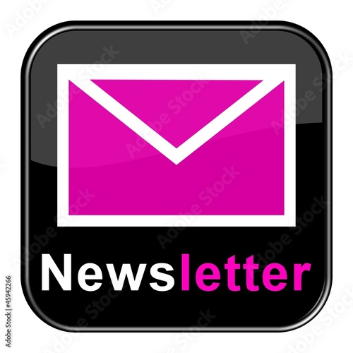 Illustration: Glossy Button - Pink Newsletter Glossy Button - Pink Newsletter