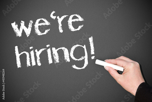Illustration: we're hiring ! we're hiring !