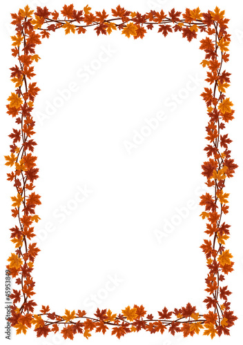 Vector: Autumn maple leaves frame. Vector illustration. Autumn maple leaves frame. Vector illustration.