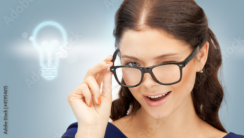 Photo: happy and smiling woman in specs happy and smiling woman in specs