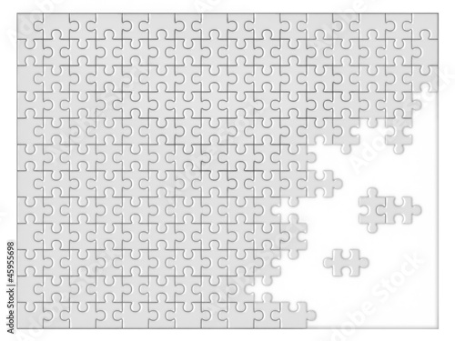 Illustration: blank unfinished jigsaw blank unfinished jigsaw