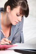 Woman writing
