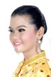 portrait of an asian girl dressed in traditional indigenous