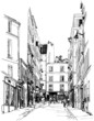 street near Montmartre in Paris