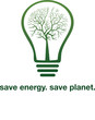 Light bulb with tree inside save energy