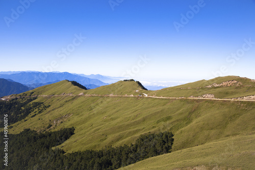 Photo: The road pass through the hehuanshan forest area .Taiwan The road pass through the hehuanshan forest area .Taiwan