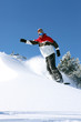 Snowboarder in action